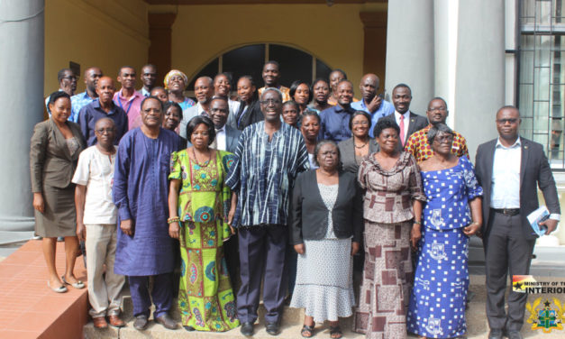 GHANA CIVIL SERVICE COUNCIL INTERACT’S WITH STAFF OF THE INTERIOR MINISTRY
