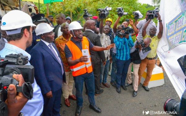 VICE PRESIDENT BAWUMIA CUTS SOD FOR POLICE HOUSING PROJECT