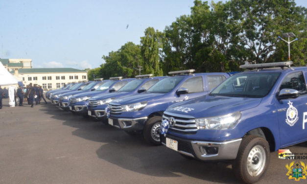 GOVT PRESENTS 64 VEHICLES TO THE GHANA POLICE SERVICE