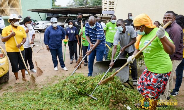 Interior Minister joins Civil Service Week Clean-Up Exercise
