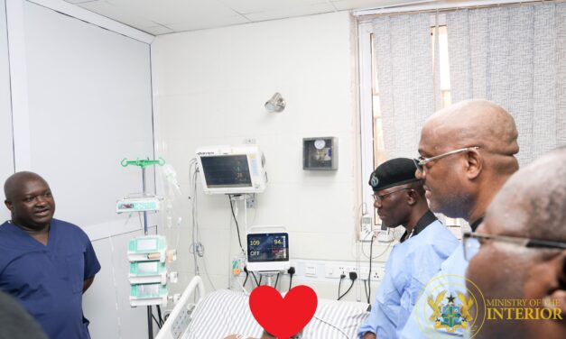 Henry Quartey visits injured Police Officer involved in accident