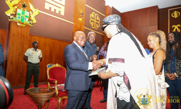 President Akufo-Addo confers Ghanaian citizenship on Stevie Wonder