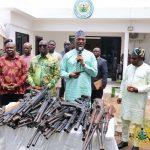 NAIMOS hands over seized illegal firearms to Interior Minister