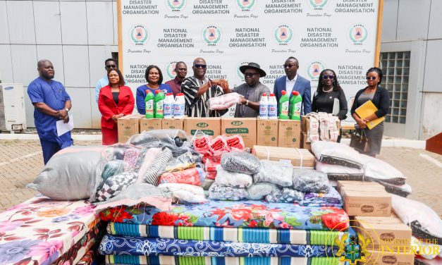 Chamber of Mines Donates Relief Items to NADMO for Flood Victims